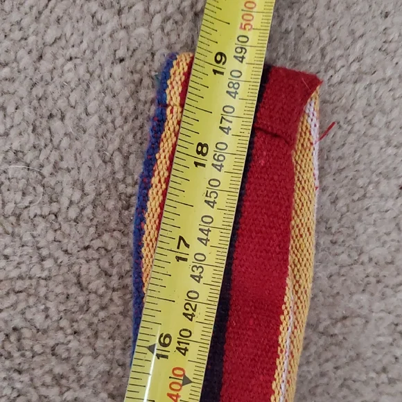 Multicolor Striped Cotton Crossbody Boho Hippie Festival Vacation Sling Bag - Picture 9 of 9